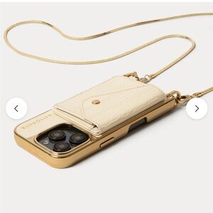 Bandolier Gold and Cream Phone Case with Strap